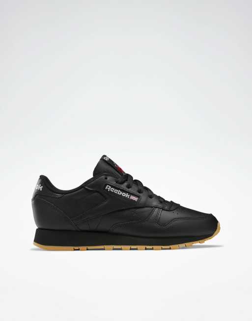 Reebok classic leather trainers in black