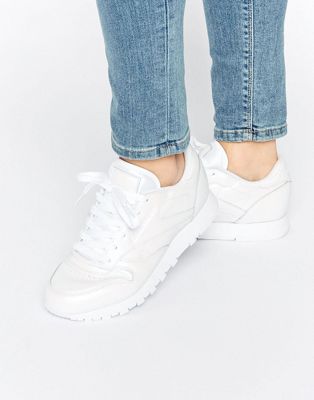 reebok classic leather pearlized white