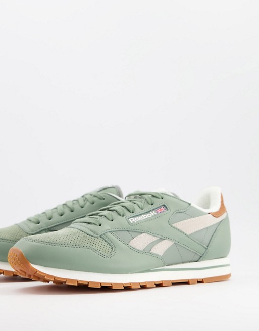 Reebok Classic Leather trainers in green