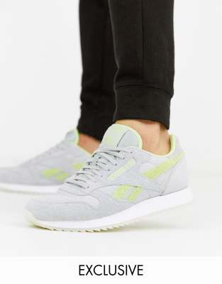 Reebok classic leather trainers in grey 