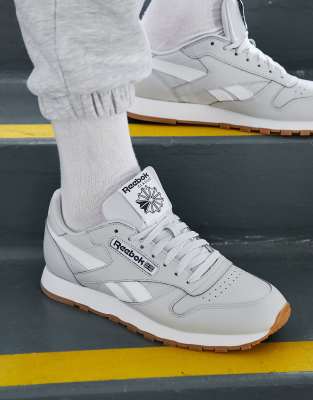 Reebok classic leather trainers in grey | ASOS