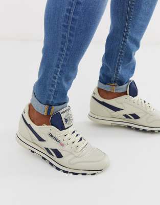 reebok classic navy trainers