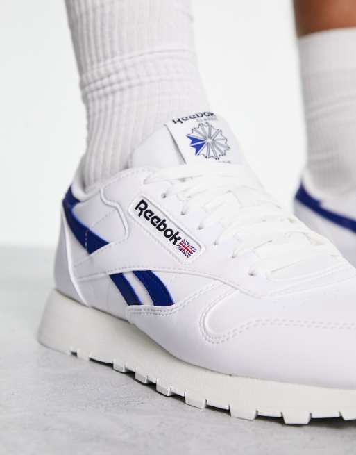 Reebok classic shop blue and white