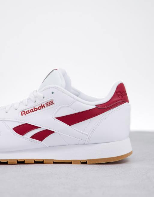 Red and hot sale white reebok shoes