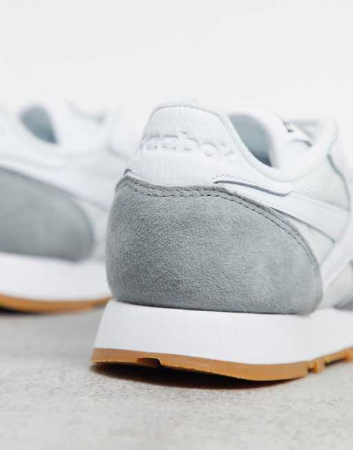 Reebok grey cheap suede trainers