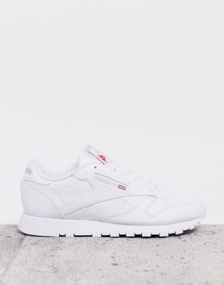 reebok classic leather trainers in white