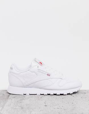 reebok classic leather trainers in white