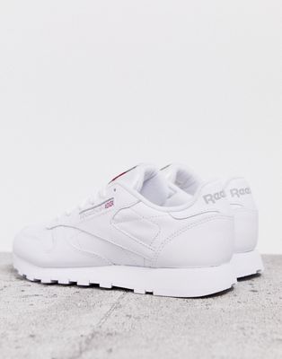reebok classic leather on all white