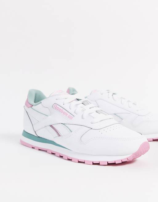 reebok classic white leather trainers