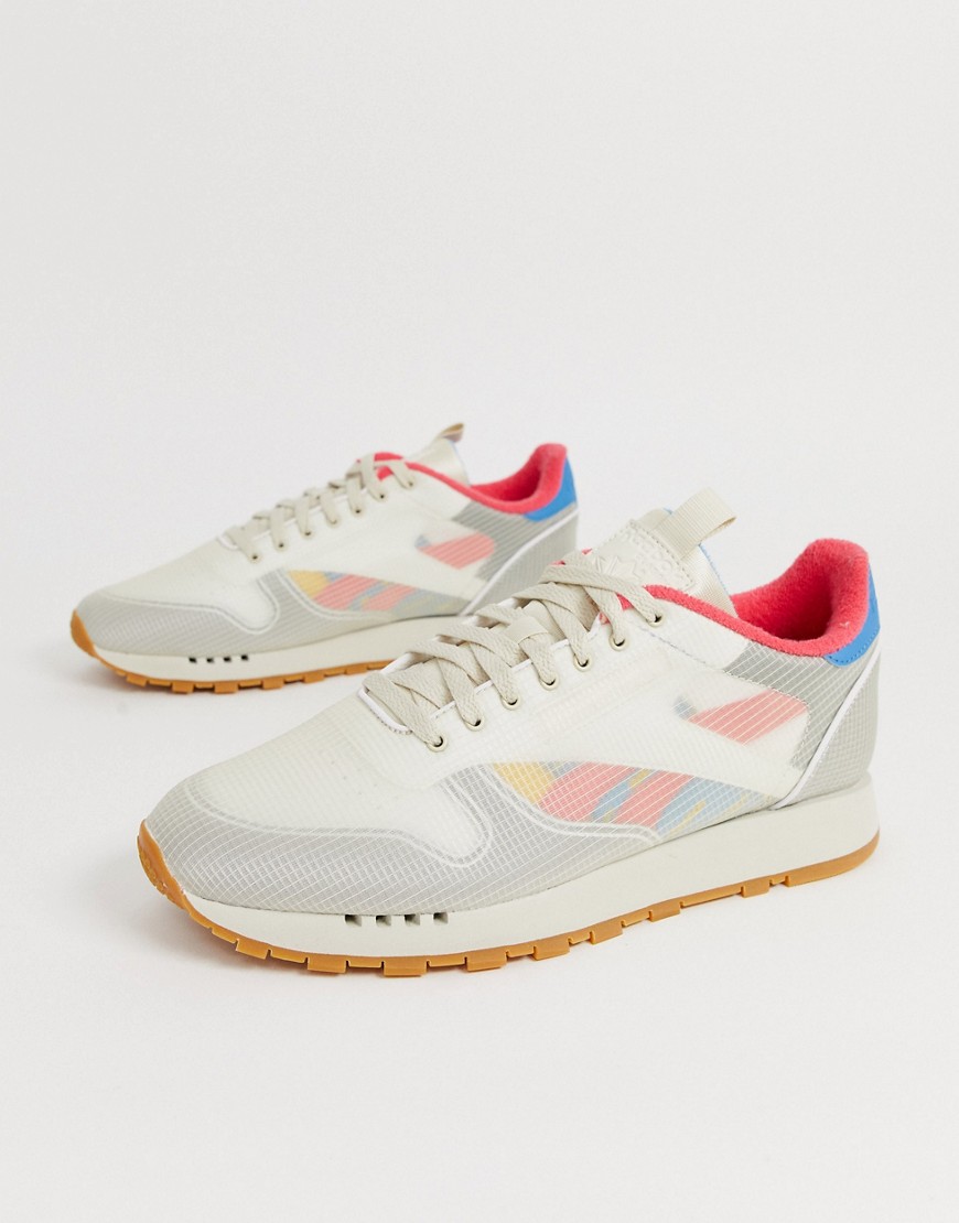Reebok classic leather translucent trainers-White
