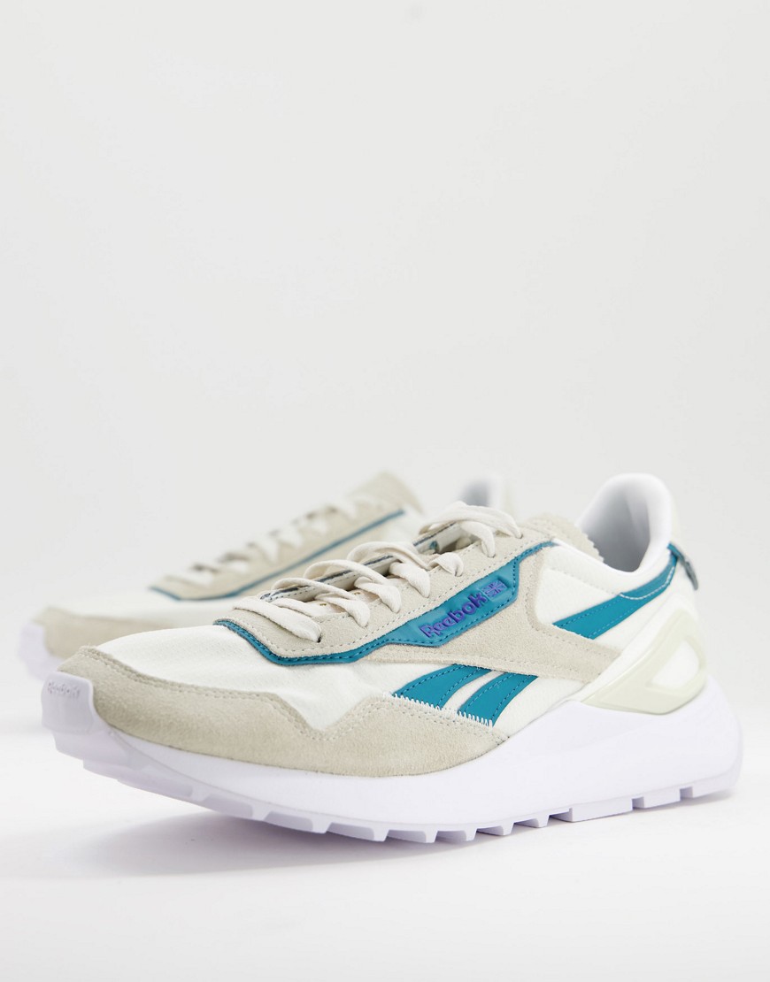 Reebok Classic Legacy AZ sneakers in chalk and blue-White