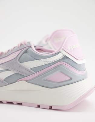 grey and pink reebok