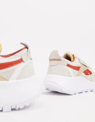 beige reebok sneakers