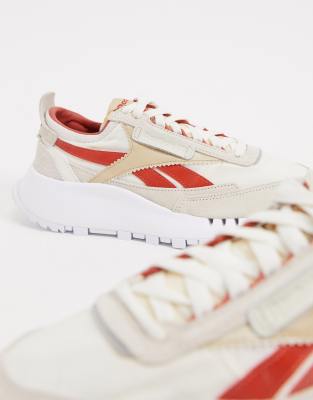 beige reebok sneakers