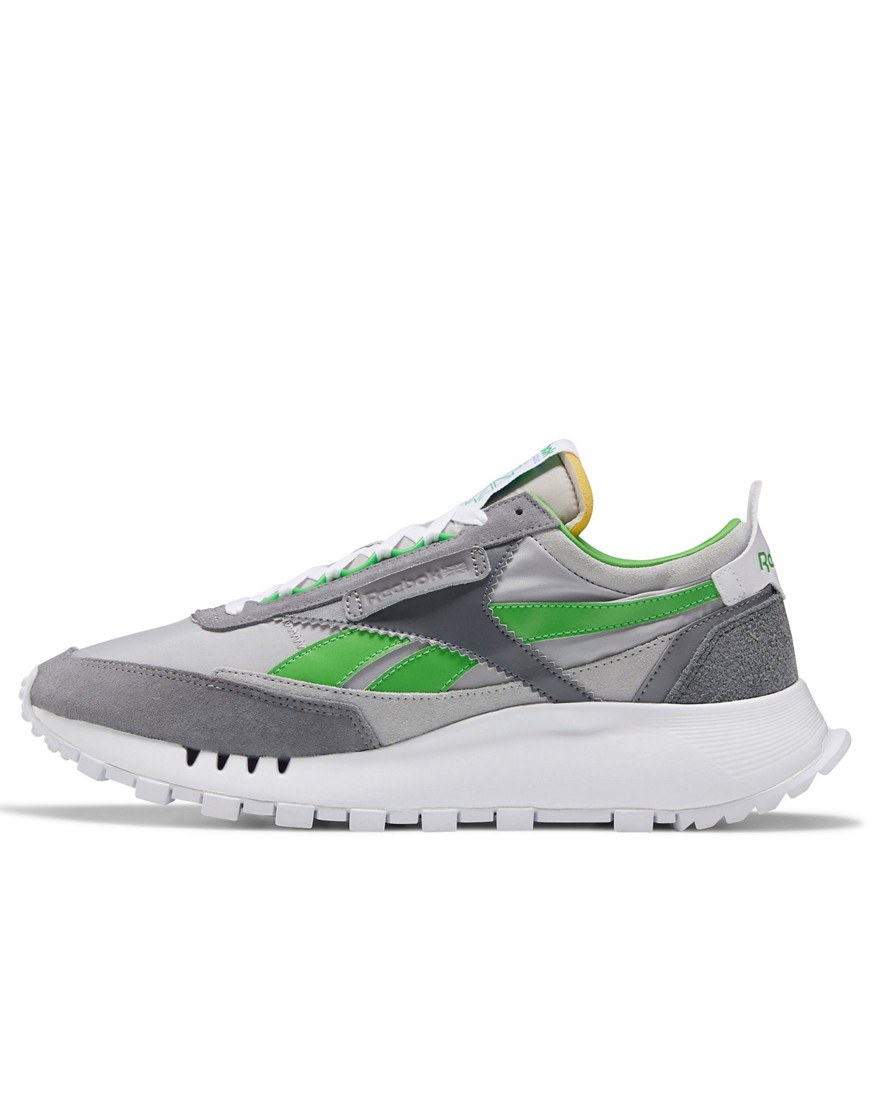 Reebok Classic Legacy sneakers in gray and green-Grey