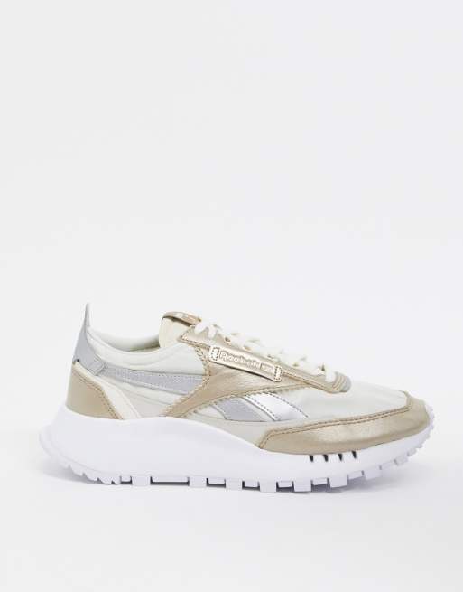 Reebok on sale metallic trainers