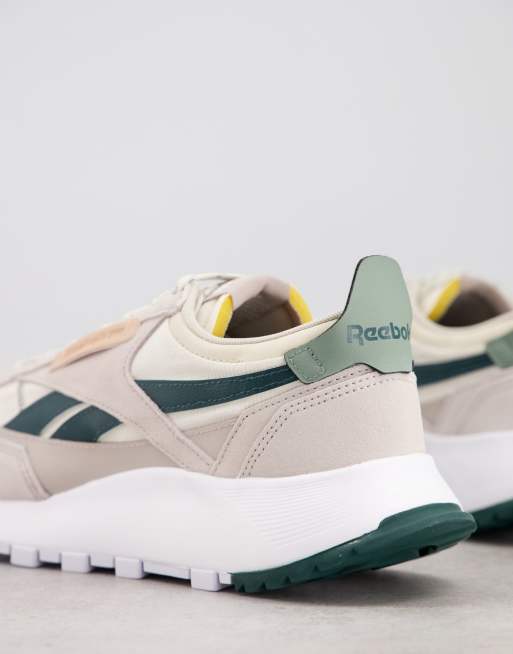 Reebok Classic Legacy trainers in stone and green ASOS