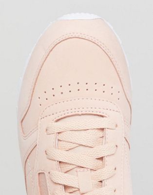 reebok classic nubuck leather trainers in pink
