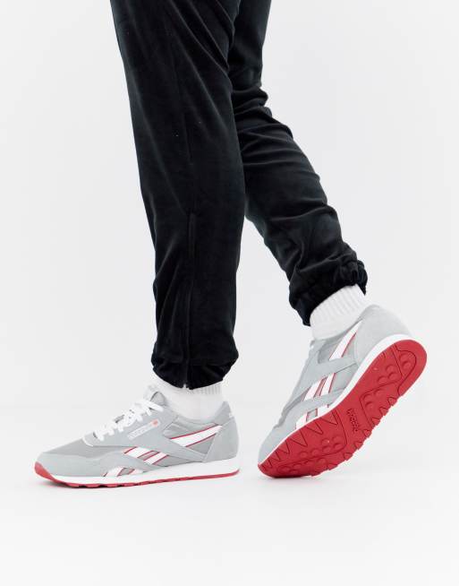 reebok classic nylon trainers in grey
