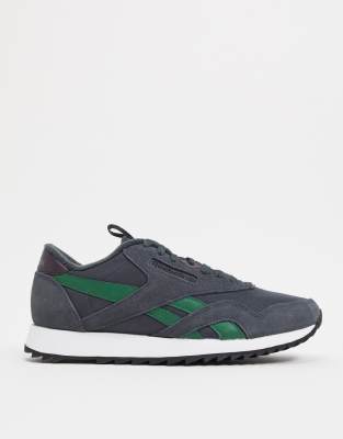 reebok classic nylon trainers in grey