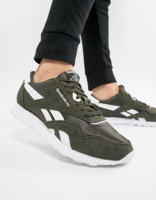 green reebok classic nylon