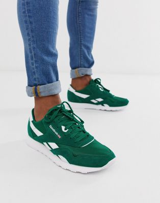 Reebok classic nylon sneakers green | ASOS