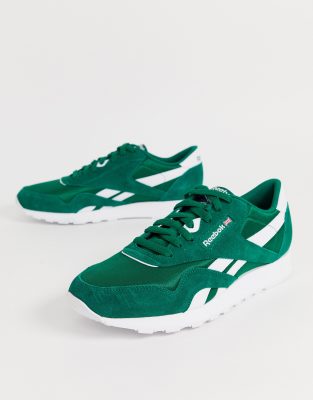 reebok classic nylon sneakers green