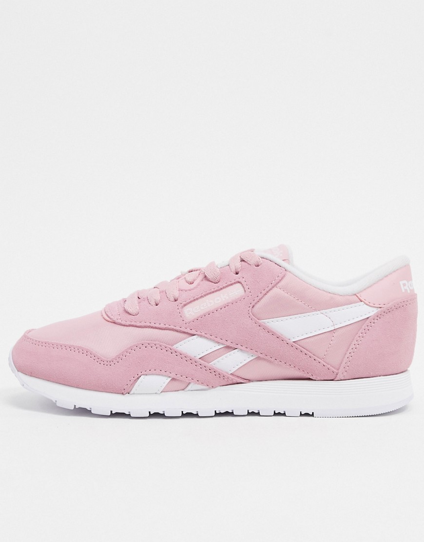 Reebok - Classic nylon sneakers i pink