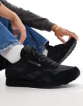 Reebok Classic nylon sneakers in black