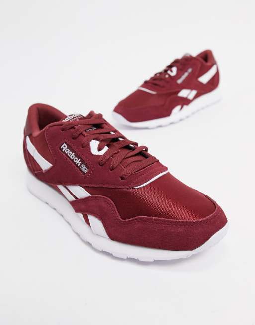 Reebok Classic Nylon sneakers in burgundy