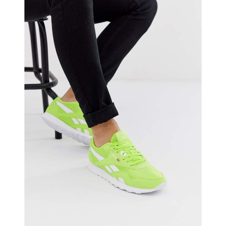 classic nylon sneakers in green | ASOS