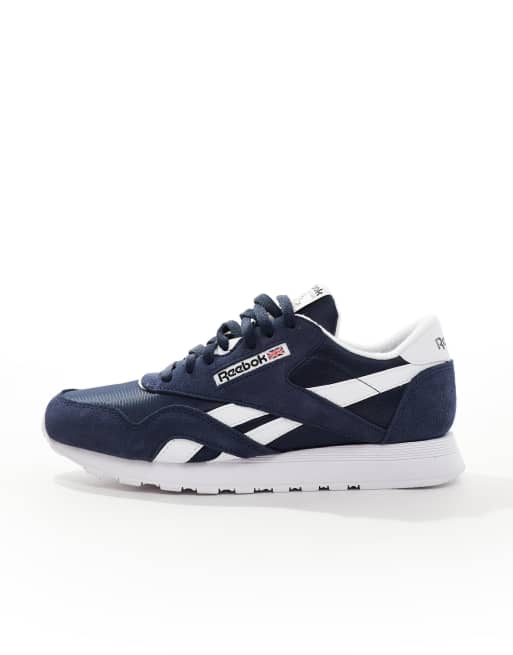 Reebok Classic nylon sneakers in navy , 2 of 5