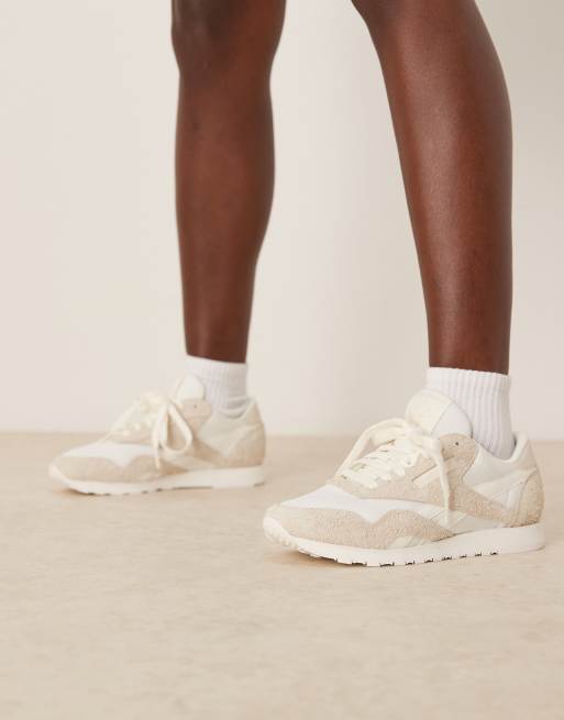Reebok Classic Nylon sneakers in off white ASOS