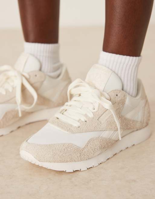 Reebok Classic Nylon sneakers in off white, 3 of 5