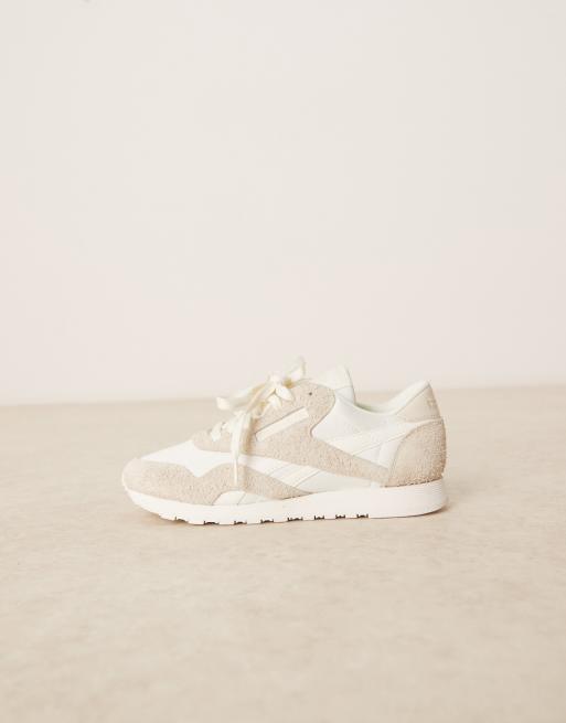 Reebok Classic Nylon sneakers in off white, 5 of 5