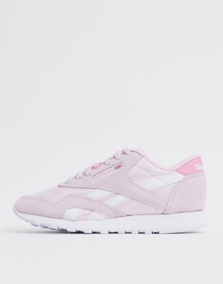 reebok classic pink white