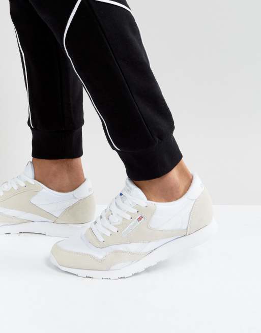 Reebok Classic nylon sneakers in white