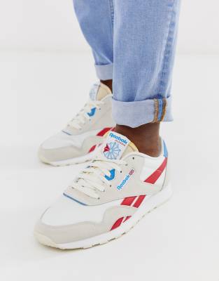 Reebok classic nylon sneakers in white | ASOS