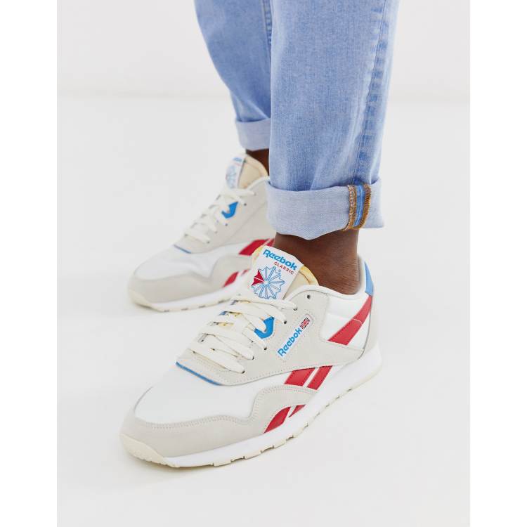 Reebok classic nylon sneakers in white