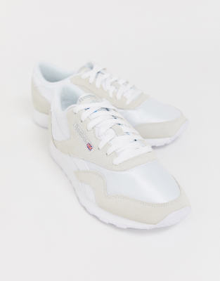 reebok classic nylon white womens