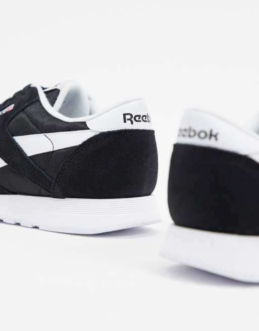 Reebok classic best sale nylon black black