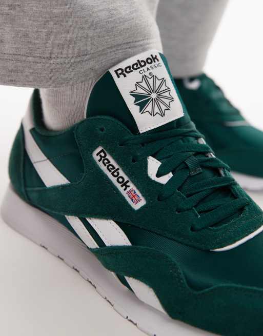 Reebok Classic nylon trainers dark green ASOS