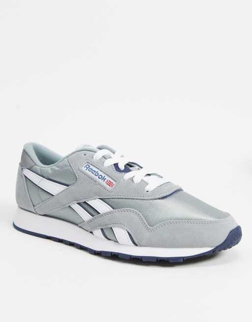 Reebok classic nylon trainers in grey ASOS