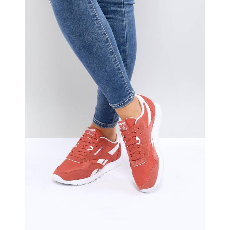 Reebok classic nylon womens on sale orange