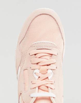 peach reebok trainers