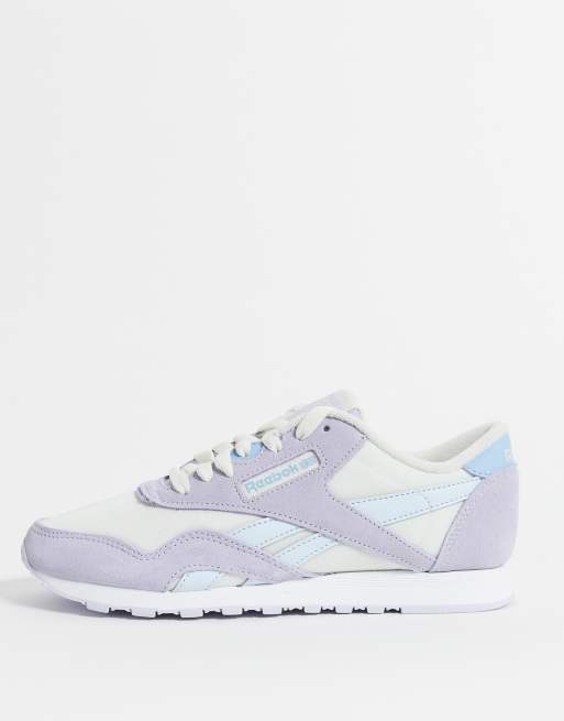 Reebok lilac 2025 classic nylon trainers