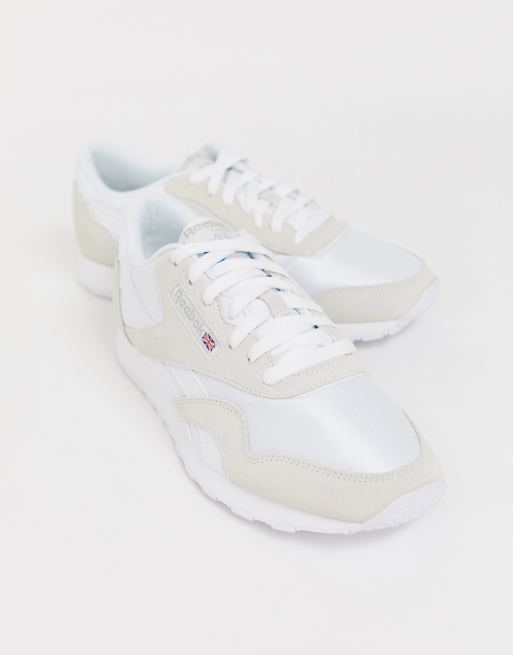 reebok classic nylon trainers white
