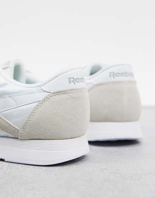 reebok classic nylon trainers in black and white
