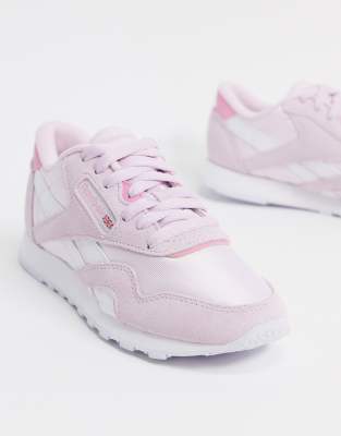 reebok classic nylon sneakers in white
