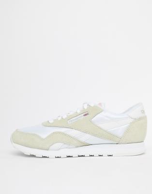 cream reebok trainers